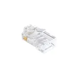 Коннектор ExeGate PL45-C5-8P8C-100 RJ-45 Кат.5e (8P8C) под одножильный кабель UTP, золотое напыление (100шт)