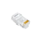 Коннектор ExeGate PL45-C5-8P8C-100 RJ-45 Кат.5e (8P8C) под одножильный кабель UTP, золотое напыление (100шт)