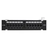 Патч-панель ExeGate EPPW-12-8P8C-C5e-FR (UTP, настенная, 12 port, cat.5e, KRONE&110(dual IDC), RoHS, Black, RTL)