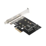 Переходник ExeGate EXE-509 (M.2 B key -> SATA + M.2 M Key -> PCI-E x4, для установки SSD M.2 B key и M key в слот PCI-E)