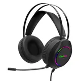 Полноразмерные игровые наушники с микрофоном (гарнитура) ExeGate Cosmos HS-702GL (регулировка оголовья, гибкий дежатель микрофона, объемный звук 7.1, длина кабеля 2.5м, динамик 50мм, 20-20000Гц, RGB подсветка, USB интерфейс, регулировка громкости, Color B