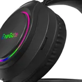 Полноразмерные игровые наушники с микрофоном (гарнитура) ExeGate Cosmos HS-702GL (регулировка оголовья, гибкий дежатель микрофона, объемный звук 7.1, длина кабеля 2.5м, динамик 50мм, 20-20000Гц, RGB подсветка, USB интерфейс, регулировка громкости, Color B