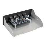 Планка USB на переднюю панель ExeGate U5H-625, 5,25", 4*USB3.0, черная, металл, подсоед. к MB