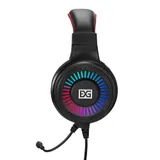 Полноразмерные игровые наушники с микрофоном (гарнитура) ExeGate Gaming HS-520G (регулировка оголовья, гибкий держатель микрофона, USB, 2x3.5мм, динамик 40мм, 20-20000Гц, длина кабеля 2.5м, регулировка громкости, RGB подсветка)