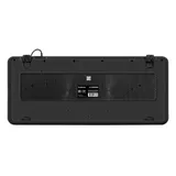 Клавиатура ExeGate Professional Standard LY-E5500M (USB, мультимедийная полноразмерная, влагозащищенная, 104кл., Enter большой, подставка под запястья, длина кабеля 1,35м, черная, Color Box)
