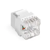 Модуль-вставка Keystone Jack RJ-45 ExeGate KJ-8P8C-U-C6A-180SH-Dual (Кат.6A, неэкранированная, 180 градусов, со шторками, IDC Krone/110)