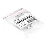 Модуль-вставка Keystone Jack RJ-45 ExeGate KJ-8P8C-U-C6-180SH-Dual (Кат.6, неэкранированная, 180 градусов, со шторками, IDC Krone/110)