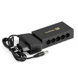 Коммутатор неуправляемый ExeGate EDES-1005D (5-портовый UTP 10/100Mbps, металлический корпус, с функцией энергосбережения (EEE), настольный/настенный)