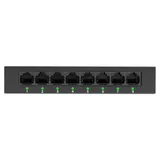 Коммутатор неуправляемый ExeGate EDES-1008D (8-портовый UTP 10/100Mbps, металлический корпус, с функцией энергосбережения (EEE), настольный/настенный)