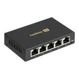 Коммутатор неуправляемый ExeGate EDGS-1005D (5-портовый гигабитный UTP 10/100/1000 Base-T, металлический корпус, с функцией энергосбережения (Green Ethernet Technology), настольный)