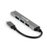 USB-Хаб (концентратор) 4-в-1 ExeGate DUB-3213C (кабель-адаптер USB3.0 Type-C --> 3xUSB2.0, 1xUSB3.0, Plug&Play, серебристый)