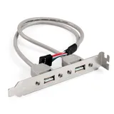 Планка портов в корпус 2xUSB2.0 ExeGate BrctUSB2-2A (USB 2.0 9pin (IDC 9pin F) --> 2x USB 2.0 Af, кабель 20см)