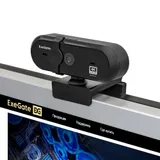 Веб-камера ExeGate Stream HD-4000 4K UHD AF (8Мп, 3840x2160, 30fps, H.264, автоматический фокус, защитная шторка, 4-линзовый объектив (стекло), стерео микрофон с шумоподавлением, универсальное крепление, USB, кабель 1,5 м, Windows® 7/8/10/11, Mac OS 10.6 