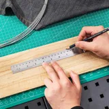  Линейка стальная Deli DL8030Y 300мм нержавеющая сталь