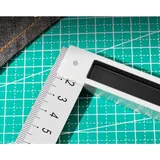 Треугольная линейка стальная Deli DL303150 150мм, нержавеющая сталь + алюминиевое основание