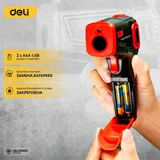 Инфракрасный пирометр (термометр) с цветным дисплеем Deli DL333550 -40…600°C