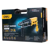 Перфоратор Deli DL-DC26-E1 (800Вт, 3Дж, 5500уд/мин, 1150об/мин, кейс, в комплекте 3 бура,пика, долото)