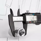  Электронный штангенциркуль Deli DL90150 150мм, метрическая/дюймовая конвертация, пластик, светодиодный дисплей