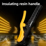 Электрододержатель Deli DL23500A  500гр, макс. сила тока 500A, длина 295мм, диаметр электрода 6,3-10мм, площадь поперечного сечения кабеля 70-95 кв.мм