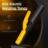 Электрододержатель Deli DL23800A  500гр, макс. сила тока 800A, длина 295мм, диаметр электрода 6,3-10мм, площадь поперечного сечения кабеля 70-95 кв.мм