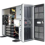 Корпус Chenbro 4U RM41300G For Tesla GPU (можно установить 4шт Tesla/Quadro), MB 12"x13", 3x5.25"+2x3.5" Internal 3.5"+Slim ODD, 120mm FAN, wo PSU (RM41300-FS81) Идеальное решение для Рабочей станции