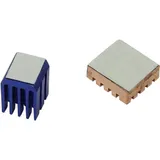 Набор радиаторов  ACD RA207  Golden (14x12x5mm) + Blue (9x9x12mm) Heat Sink set for Raspberry Pi3 B, Pi3 B+, Pi4
