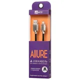 Кабели USB ACD USB кабель ACD-Allure Lightning ; USB-A Кожа, 1м, черный (ACD-U926-P5B)
