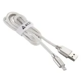 Кабели USB ACD USB кабель ACD-Allure Lightning ; USB-A Кожа, 1м, белый (ACD-U926-P5W)