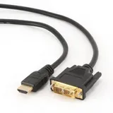 Кабель HDMI-DVI Cablexpert CC-HDMI-DVI-10MC, 19M/19M, 10м, single link, черный, позол.разъемы, экран, пакет (063999) {20}