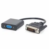 Переходник Cablexpert  DVI-D-VGA A-DVID-VGAF-01, 25M/15F, длина кабеля 0,2м, черный, пакет (096454)