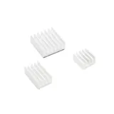 Набор радиаторов ACD  RA536 White 3 in 1 Heat Sink Set Aluminum (15x10x5мм, 14x14x6мм и 8.8x8.8x5мм) for Raspberry Pi 4B комплект из 3шт