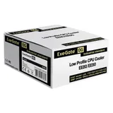 Вентилятор Exegate Кулер ExeGate EE80 (EX286144RUS) (Al, LGA775/1150/1151/1155/1156/1200/AM2/AM2+/AM3/AM3+/AM4/FM1/FM2/754/939/940, TDP 65W, Fan 80mm, 2000RPM, Hydro bearing, 3pin, 22db, 205г, с термопастой, на защелках, Retail color box)