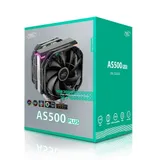 Вентилятор Deepcool AS500 PLUS RTL {6} (727071) (Height 164mm, 6mm x 5pcs, Fan 140mm*2, 500;1200RPM ±10%, < 29.2 dB(A), 4-pin PWM, TDP 220W, Screw, Socket AMD AM4, Intel LGA 2066/2011-v3/2011/1700/1200/115x) {8}