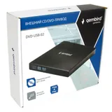 DVD±RW привод Gembird Внешний DVD-USB-02 USB 2.0 пластик, черный (099240)