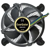 Вентилятор Exegate Кулер ExeGate EE97379 (Al, LGA775/1150/1151/1155/1156/1200, TDP 65W, Fan 92mm, 2400RPM, Hydro bearing, 4pin, 23db, 175г, на защелках, с термопастой, Retail box) (116481)