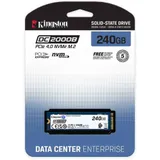 Твердотельный накопитель Kingston Enterprise SSD 240GB DC2000B M.2 2280 NVMe Gen4x4 R4500/W400MB/s  3D TLC MTBF 2М 260 000/18 000 IOPS 175,2TBW (Data Center) 3 years