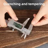  Электронный штангенциркуль Deli DL91200  200мм, метрическая/дюймовая конвертация, нержавеющая сталь, 3 кнопочное управление, светодиодный дисплей, 1,5В SR44.