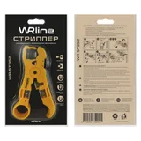 Инструмент обжимной Hyperline WRline WR-ST352 Стриппер многофункциональный для зачистки и обрезки витой пары и плоского телефонного кабеля 