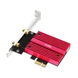 Адаптер беспроводной связи (Wi-Fi) CUDY BE9300  Wi-Fi 7 PCI Express Adapter BE9300 Wi-Fi 7 Bluetooth 5.4 PCI Express Adapter with Heatsink and Magnetized Antenna Base,  Intel BE200 module,Tri-band 2T2R, 5.8Gbps@6Ghz+2.8Gbps@5GHz + 688Mbps@2.4GHz, 802.11be