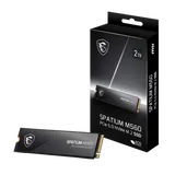 MSI SSD SPATIUM M560 2TB M.2 2280 PCle 5.0 NVMe R10300/W8700MB/s 3D NAND TLC MTBF 1.5M 1300000/1400000 IOPS 1200TBW