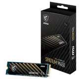 MSI SSD SPATIUM M450 V1 1TB M.2 2280 PCle 4.0 NVMe R3400/W2400MB/s 3D NAND TLC MTBF 1.5M 500000/550000 IOPS 350TBW