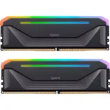 Apacer  DDR5  64GB  6000MHz DIMM NOX RGB Black Gaming Memory CL38 1.35V Kit (2x32GB) (Retail) 2048*8  Heat Sink (Retail) 3 years (AH5U64G60C622NBAA-2)