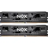Apacer  DDR5  64GB  6000MHz DIMM NOX Black Gaming Memory CL40 1.35V Kit (2x32GB) (Retail) 2048*8  Heat Sink (Retail) 3 years (AH5U64G60C622MBAA-2)