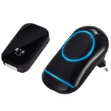 Звонок дверной кинетический SmartiNext , черный SN-T188-BB  не требует батарейки в кнопке, В комплекте: 1 внешняя кнопка и 1 внутренний блок,  Радиус действия : до 150 м, Световая индикация: да,  Регулировка громкости: Да, Колличество мелодий: 52,  