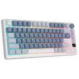 Клавиатура Royal Kludge RK-M75 Ocean Blue USB/2.4 GHz/Bluetоoth, RGB, Hot Swap, K silver switch