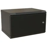 Шкаф Hyperline WRline WR-TW-0945-SR-RAL9004 настенный 19-дюймовый (19"), 9U, 500x600х450мм, цельнометаллическая дверь с замком, цвет черный (RAL9004) (разобранный)