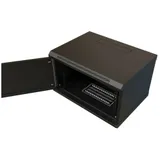 Шкаф Hyperline WRline WR-TW-0945-SR-RAL9004 настенный 19-дюймовый (19"), 9U, 500x600х450мм, цельнометаллическая дверь с замком, цвет черный (RAL9004) (разобранный)