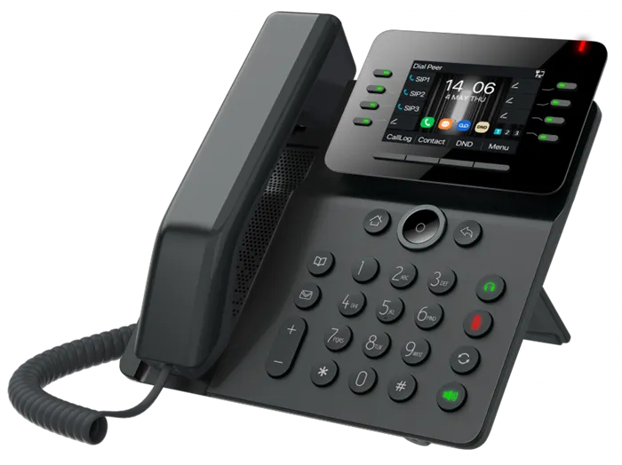 Телефон Fanvil V63 Enterprise Phone, 6-Party Local Conference, HD voice, 6 SIP lines, 2.7-inch (192x64) graphical LCD, Opus+IPV6, 15 DSS keys, PSU