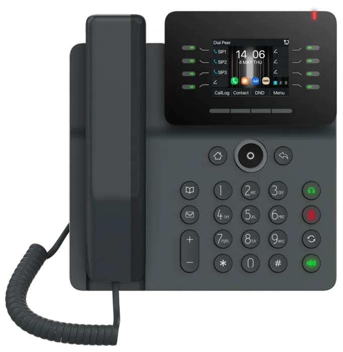 Телефон Fanvil V63 Enterprise Phone, 6-Party Local Conference, HD voice, 6 SIP lines, 2.7-inch (192x64) graphical LCD, Opus+IPV6, 15 DSS keys, PSU