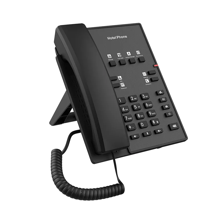 Fanvil 2 Wire Hotel Phone with RJ 11 Cost-effective Hote Phone HD Voice 8 DSS Keys PoE HD Voice PSU